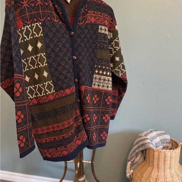 Multicolor Patterned Cardigan - Picture 4 of 5
